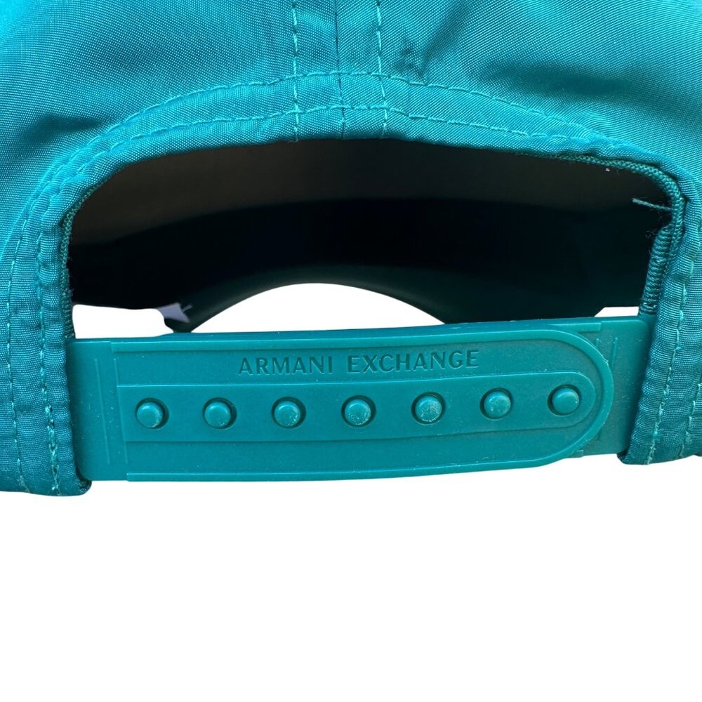 A|X Armani Exchange Men's Deep Lake Metallic Logo Snapback Baseball Cap Hat - Picture 7 of 13